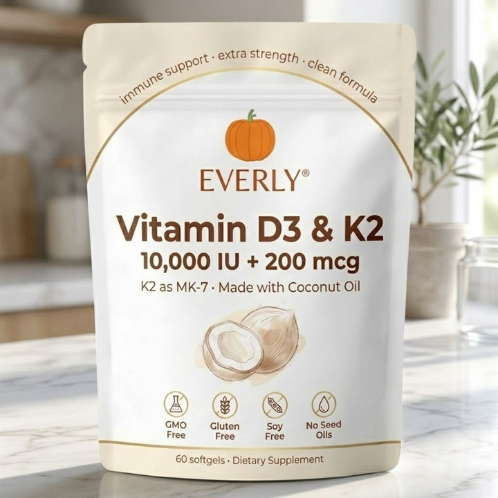 Everly® Vitamin D3 + K2 Softgels