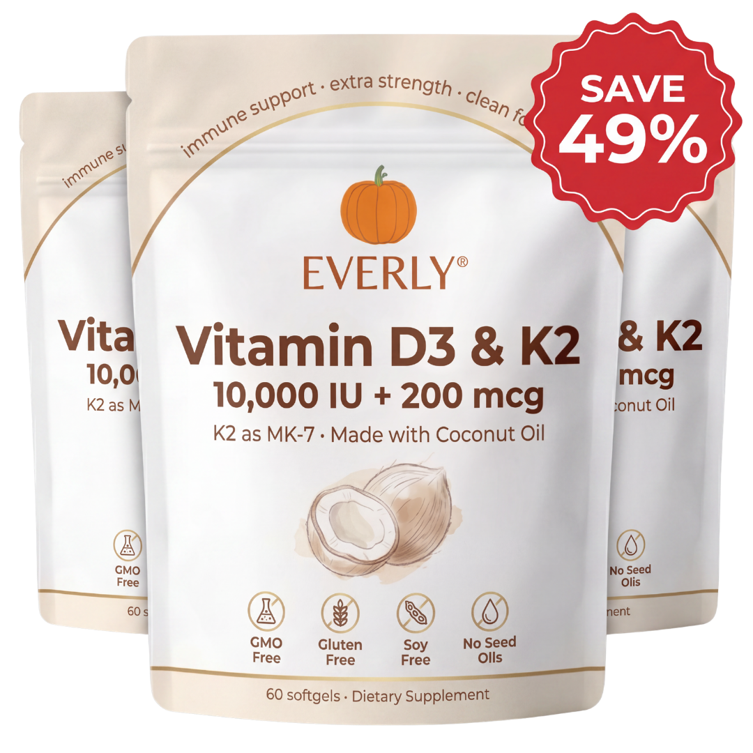Everly® Vitamin D3 & K2 Softgels